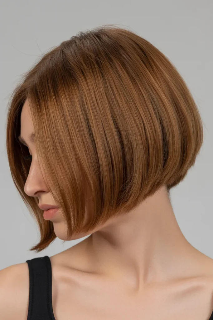  Hazelnut Brown Rounded Bob