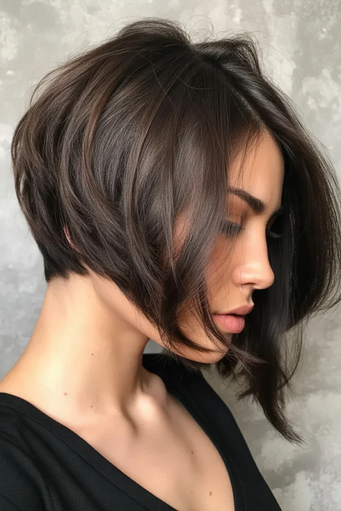 Smoky Brown Inverted Bob