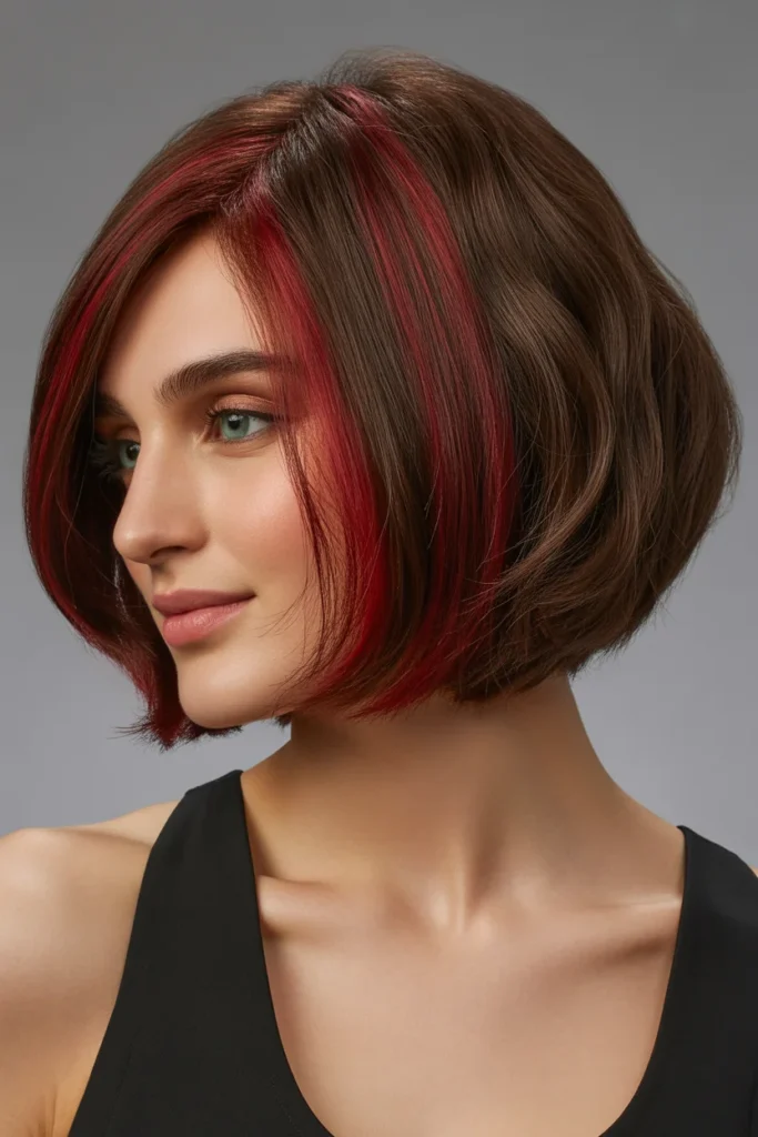 Chocolate Cherry Brown Bob