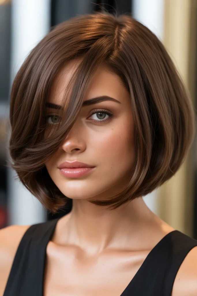 25. The Swoopy Side-Part Bob The Swoopy Side-Part Bob