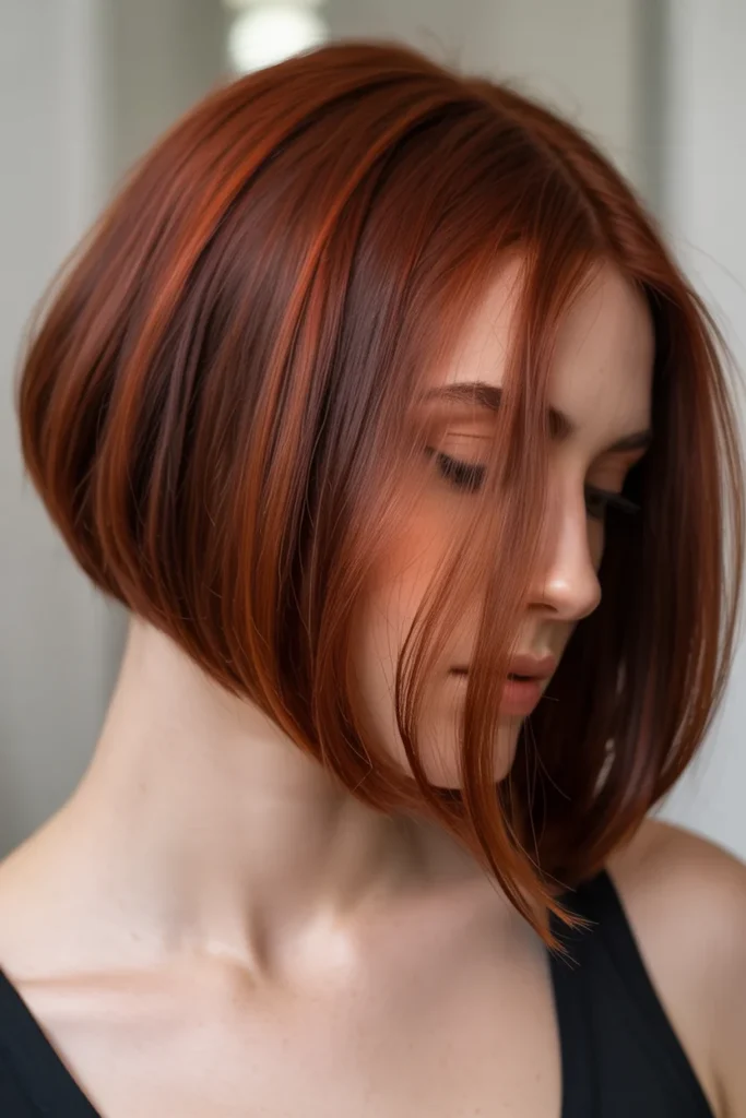  Auburn Brown Angled Bob