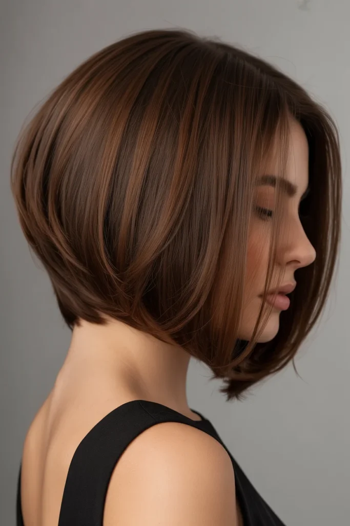 Mocha Brown Stacked Bob