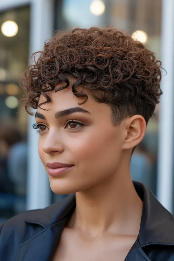 8. The Curly Tapered Cut The Curly Tapered Cut
