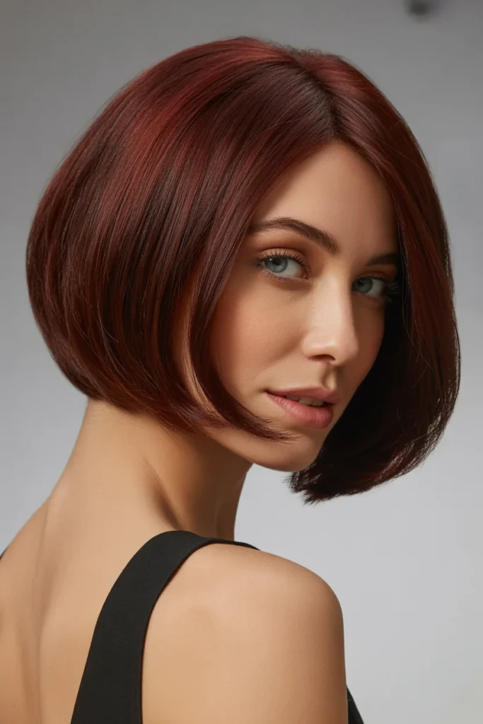  Mahogany Brown Chin-Length Bob