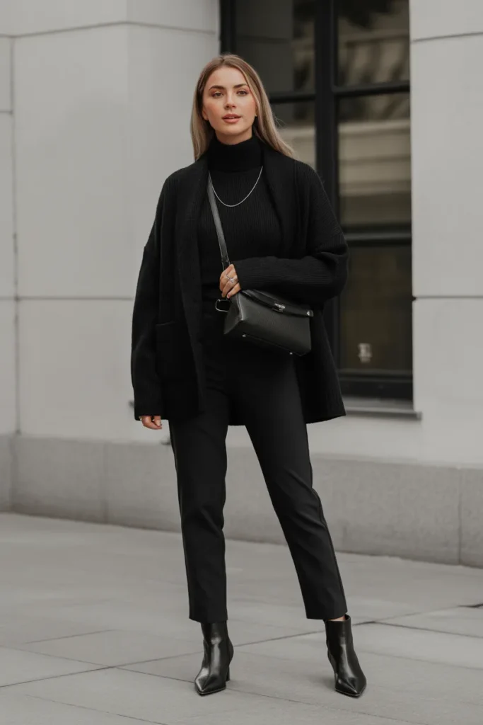 All-Black Monochrome Ensemble