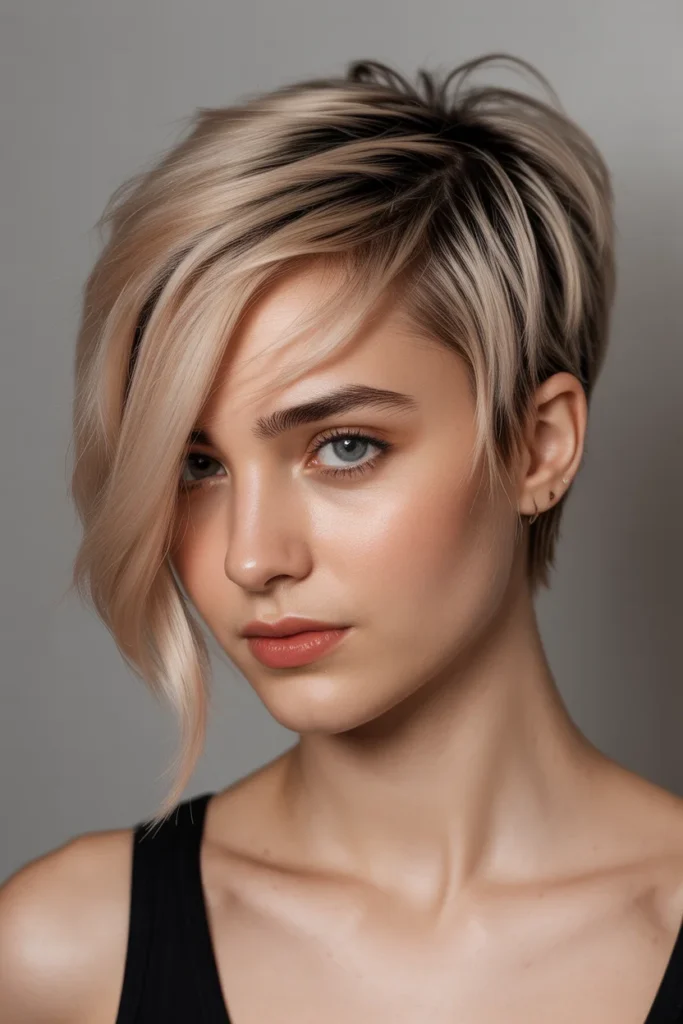 Asymmetrical Pixie with Long Front Layers
