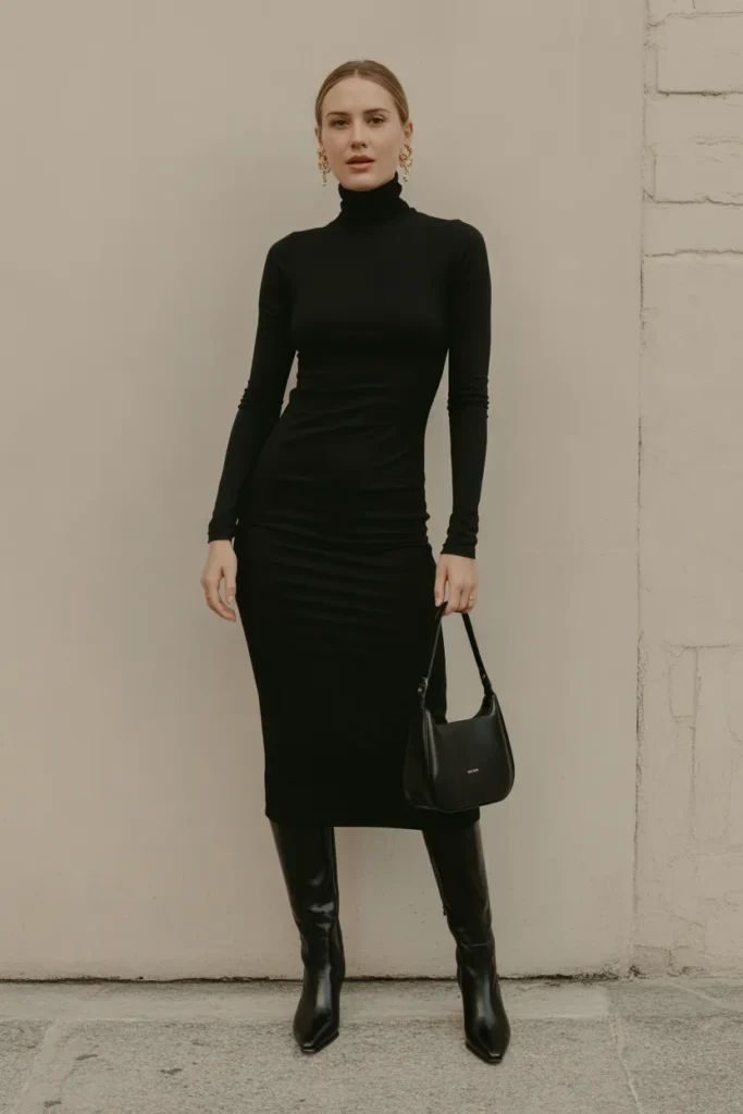 Black Turtleneck Dress