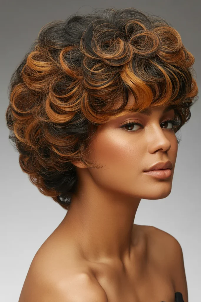  Caramel Highlights on High Puff