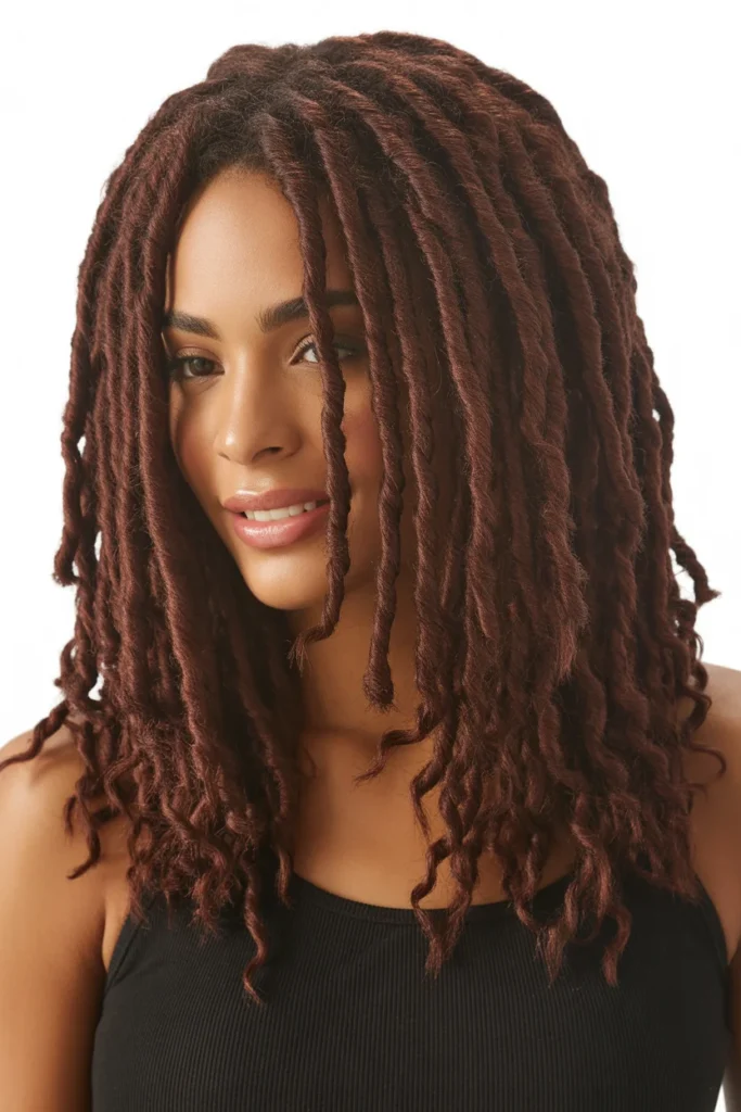 Chocolate Cherry Faux Locs