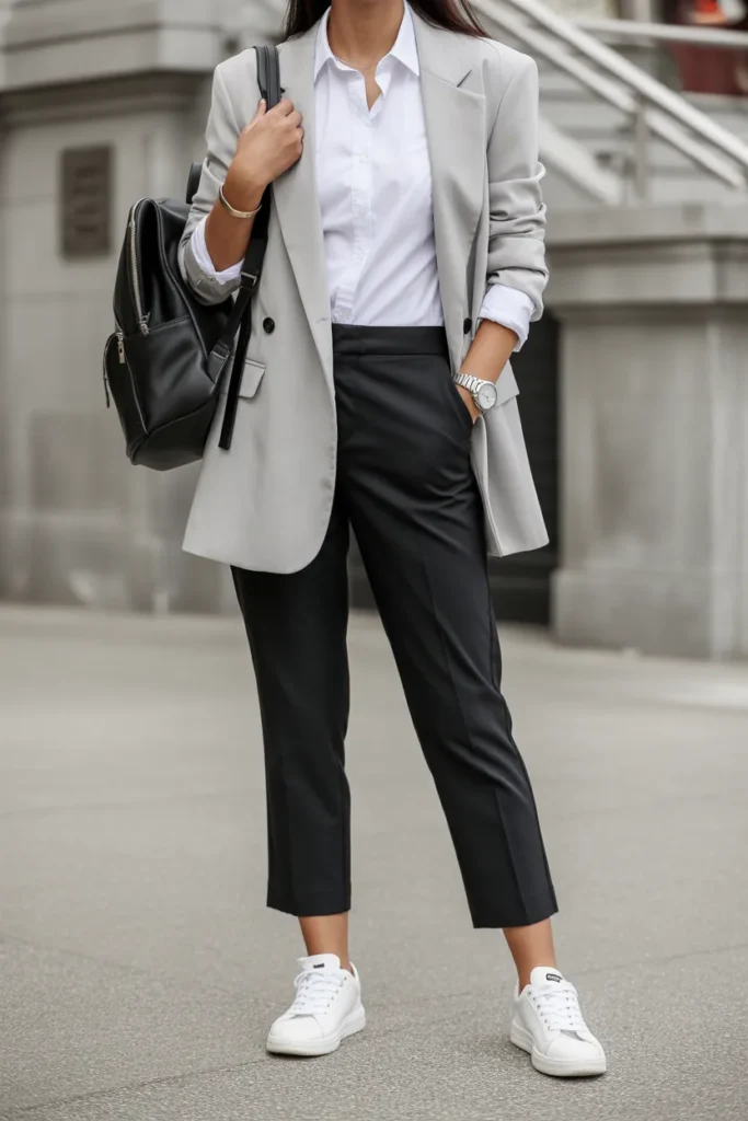 Cropped Pants and Blazer