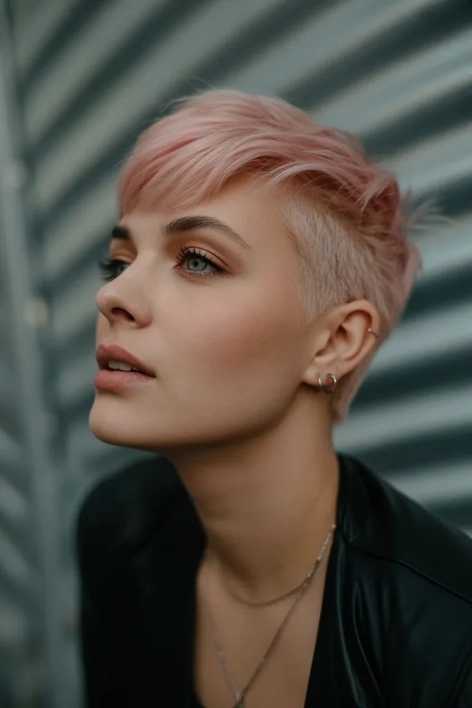 Disconnected Pixie with Shaved Sides