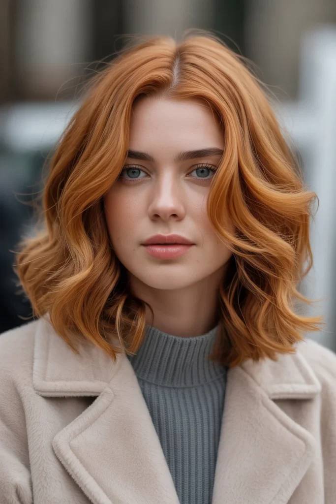 Golden Copper Waves