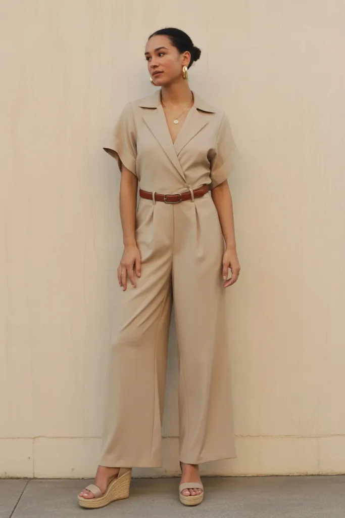 Jumpsuit in Neutral Tone