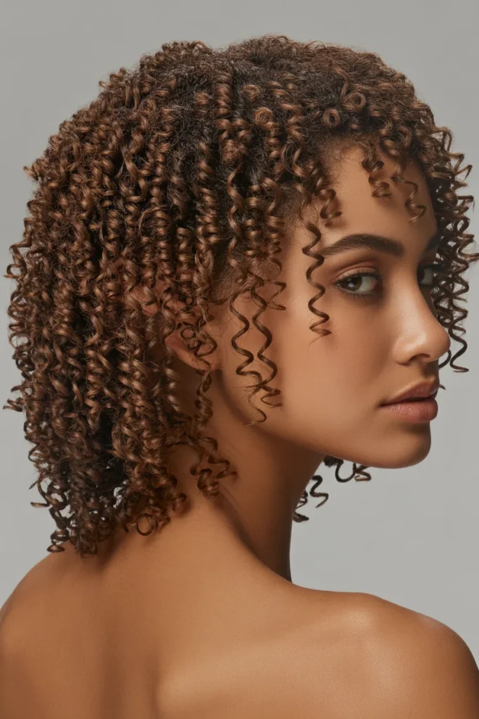  Mocha Brown Finger Coils