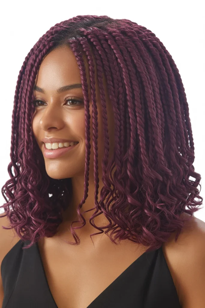 Plum Wine Crochet Braids