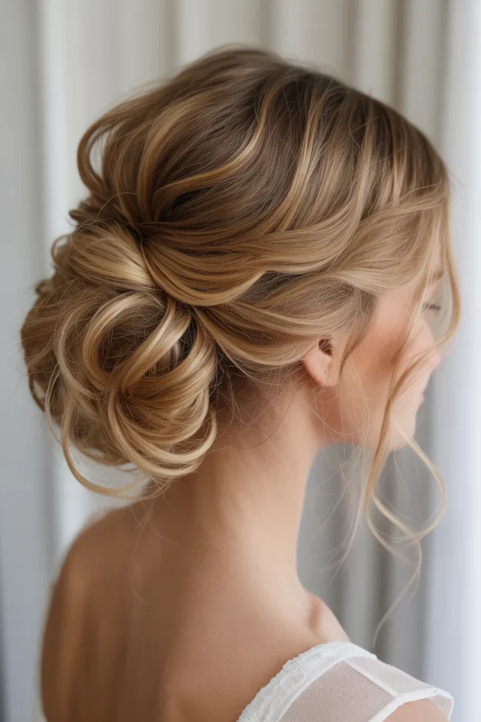  Romantic Updo with Loose Pieces