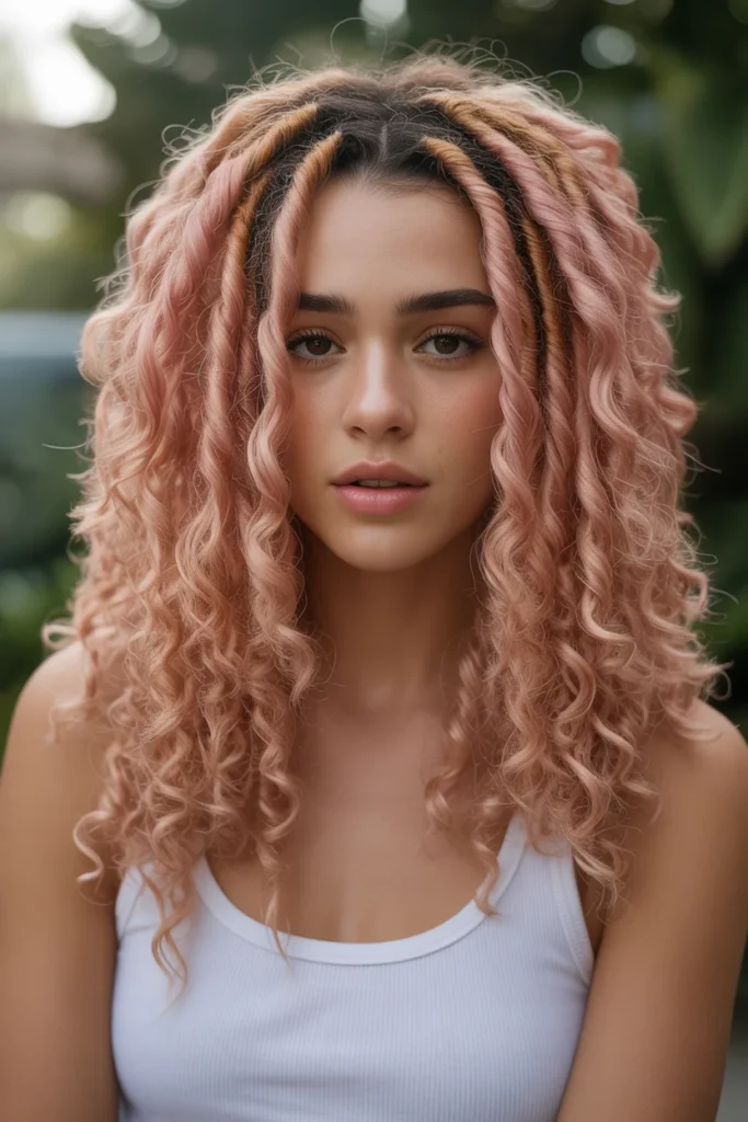 Rose Gold Goddess Locs