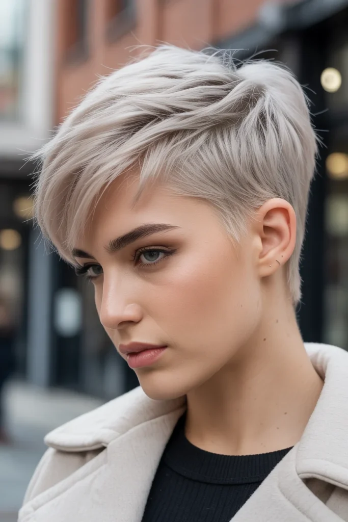  Shaggy Pixie with Tapered Nape