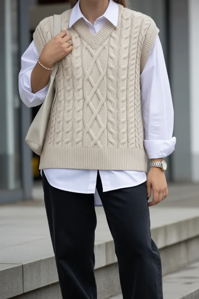 Sweater Vest Layered Look