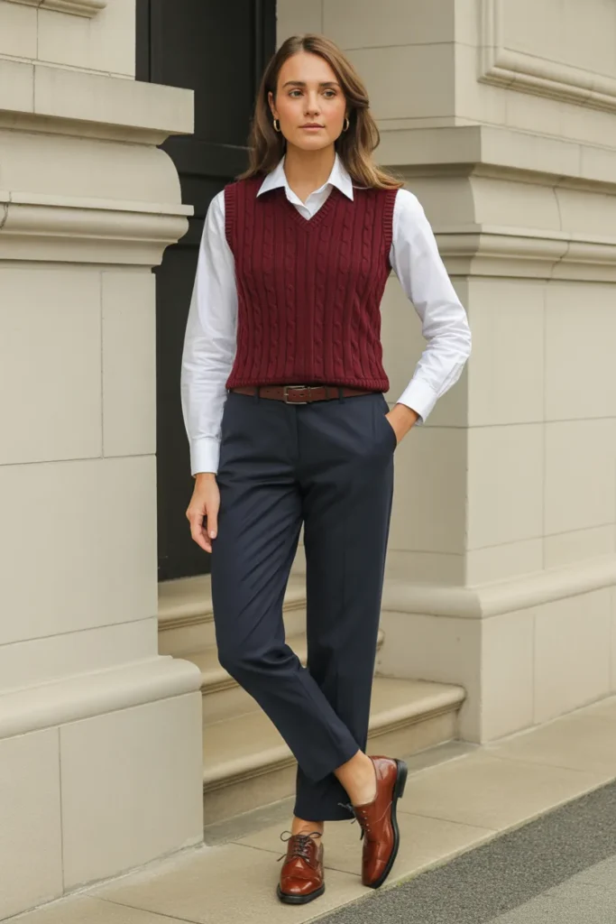 Sweater Vest and Button-Down Combo