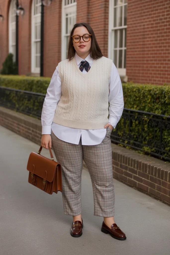 Sweater Vest with Collared Shirt