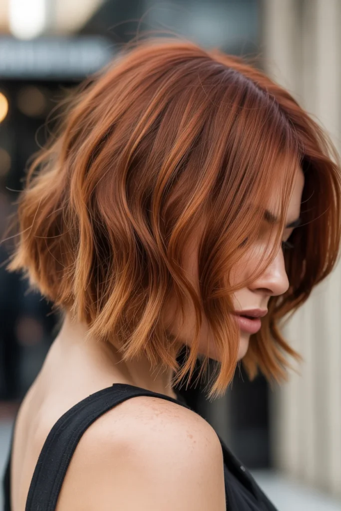 Textured Bob with Piecey Ends
