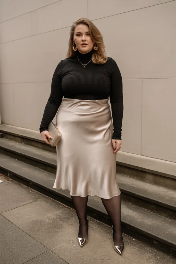  Turtleneck with Slip Skirt