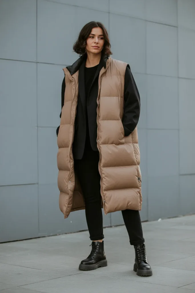 Vest Over Coat Layering