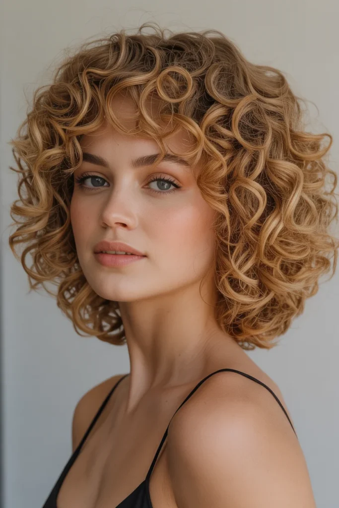 Voluminous Curly Bob
