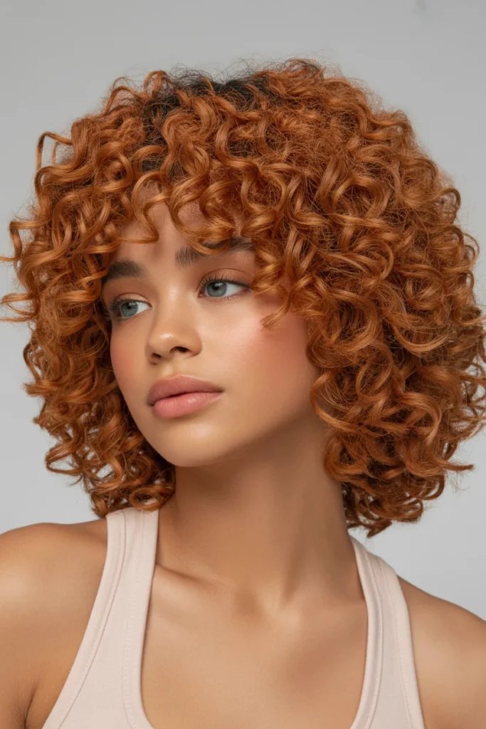 Warm Cinnamon Braid Out