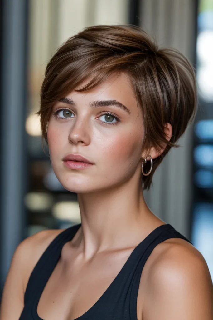 Wispy Pixie with Feathered Ends
