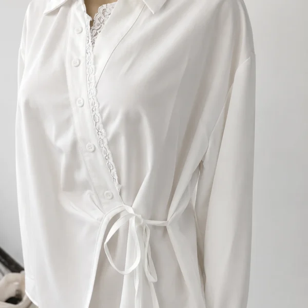 Lifestyle shot, lace blouse styled look