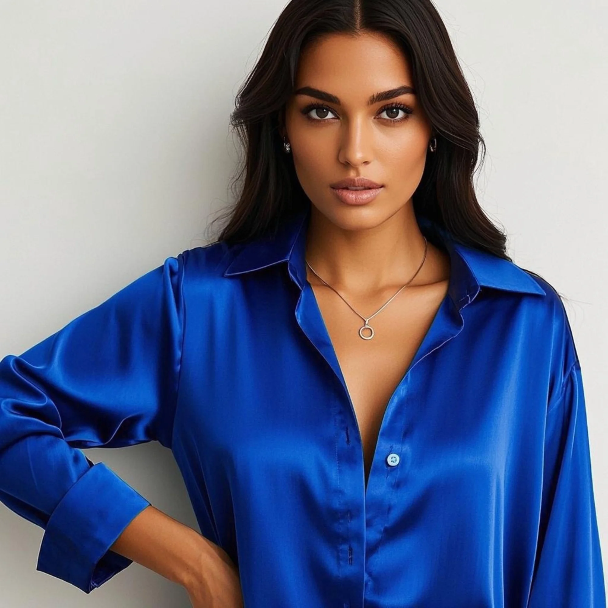 Satin blouse color options