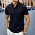 men's black polo shirt