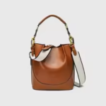 leather bucket bag styled outfit
