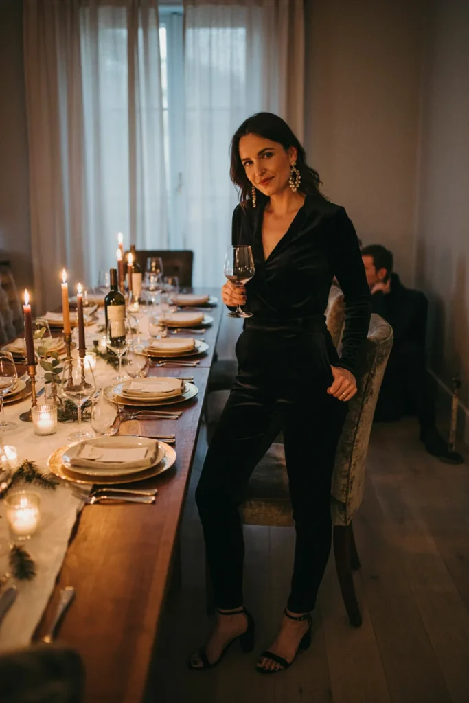  Black Velvet Jumpsuit