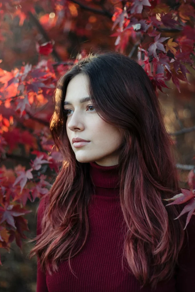  Bold Burgundy Balayage