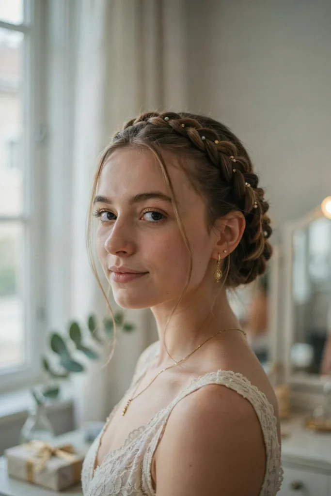 Braided Crown Updo