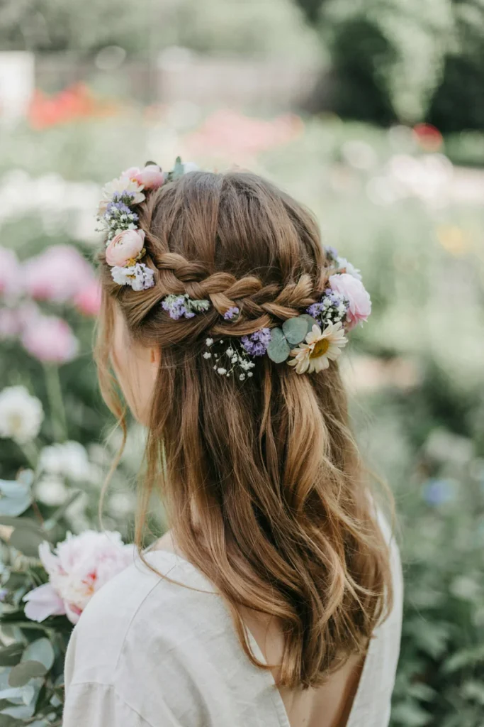 Braided Crown with Flowers