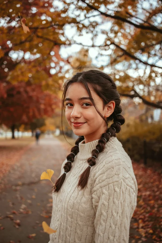Bubble Braid Pigtails