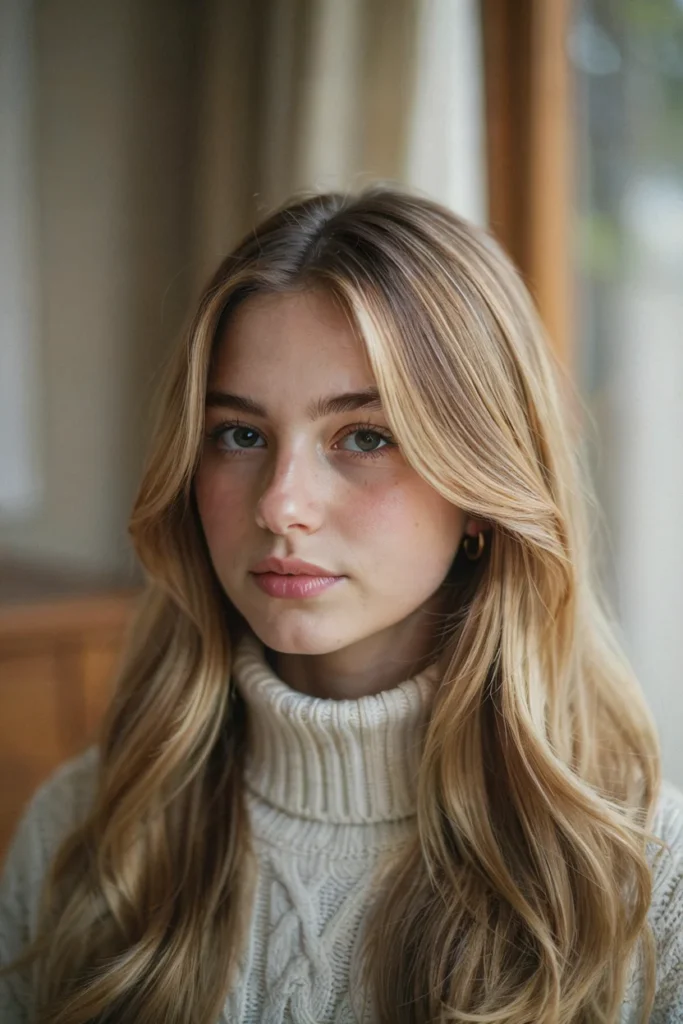 Caramel Money Piece Hair Color Ideas