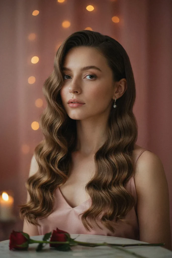 Cascading Curls with Deep Side Part