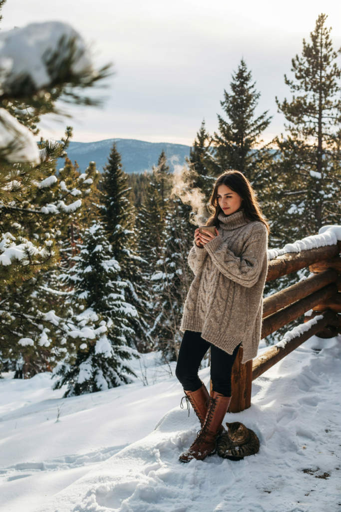 Chunky Knit Poncho
