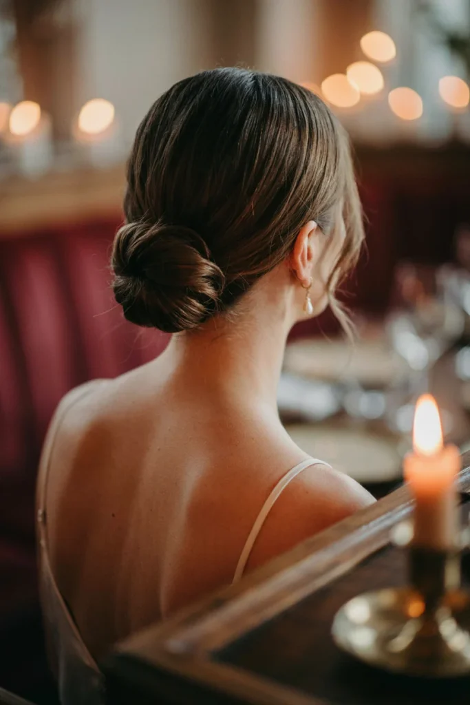Classic Low Bun with Face-Framing Waves