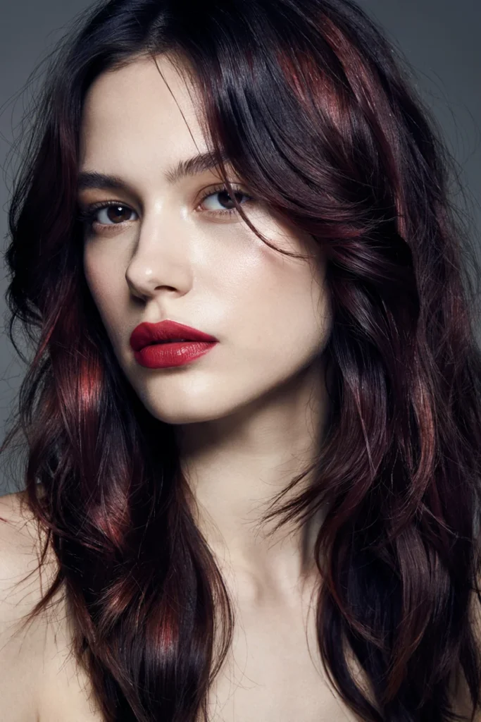 Cool Black Cherry Winter Hair Color