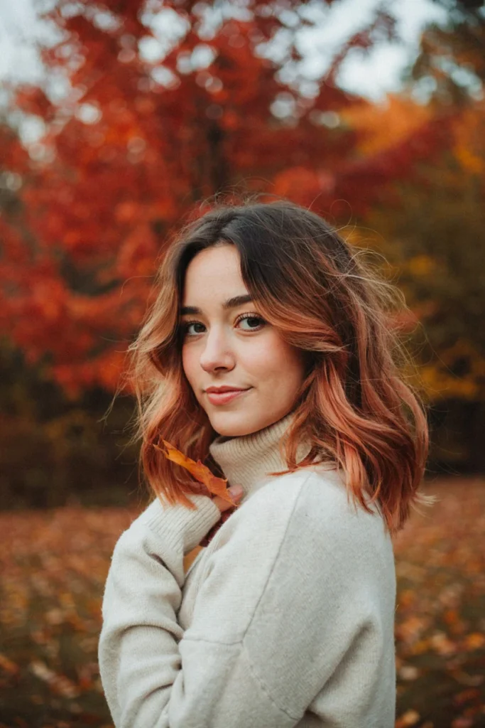  Copper Balayage on Brunette