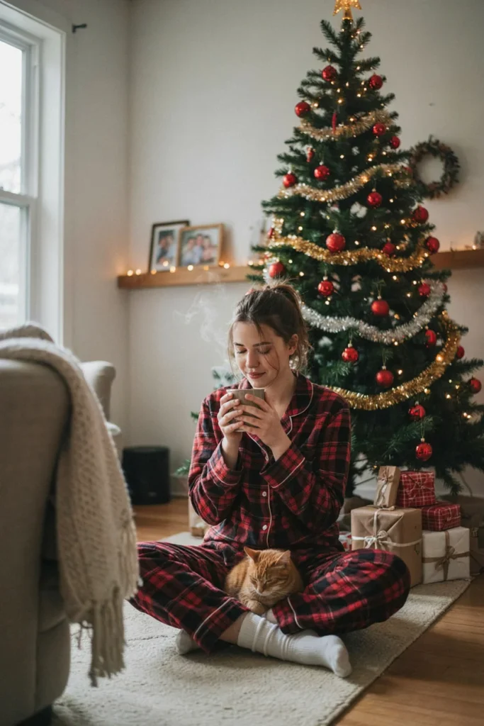 Cozy Flannel Pajama Set for Photos