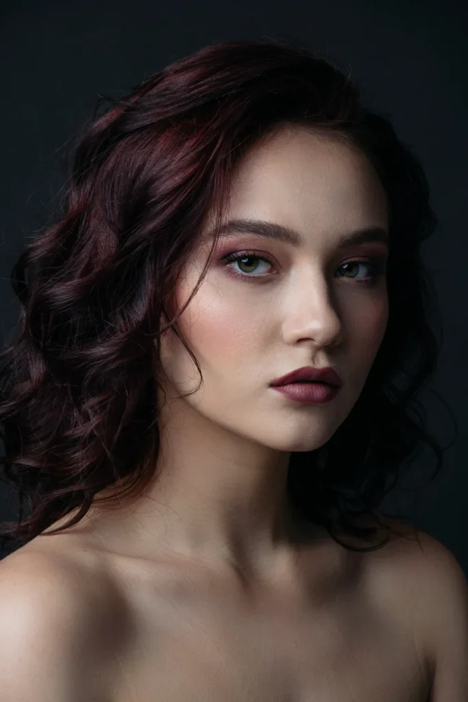 Deep Burgundy Winter Hair Color