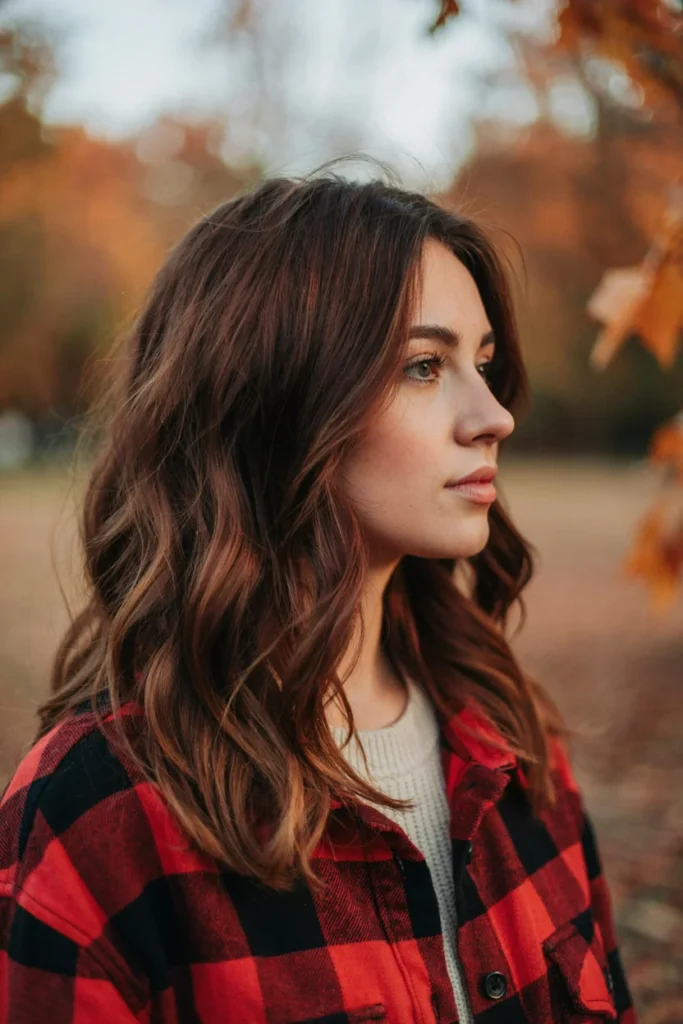Deep Mahogany Balayage Best Fall Brown Hair Colors