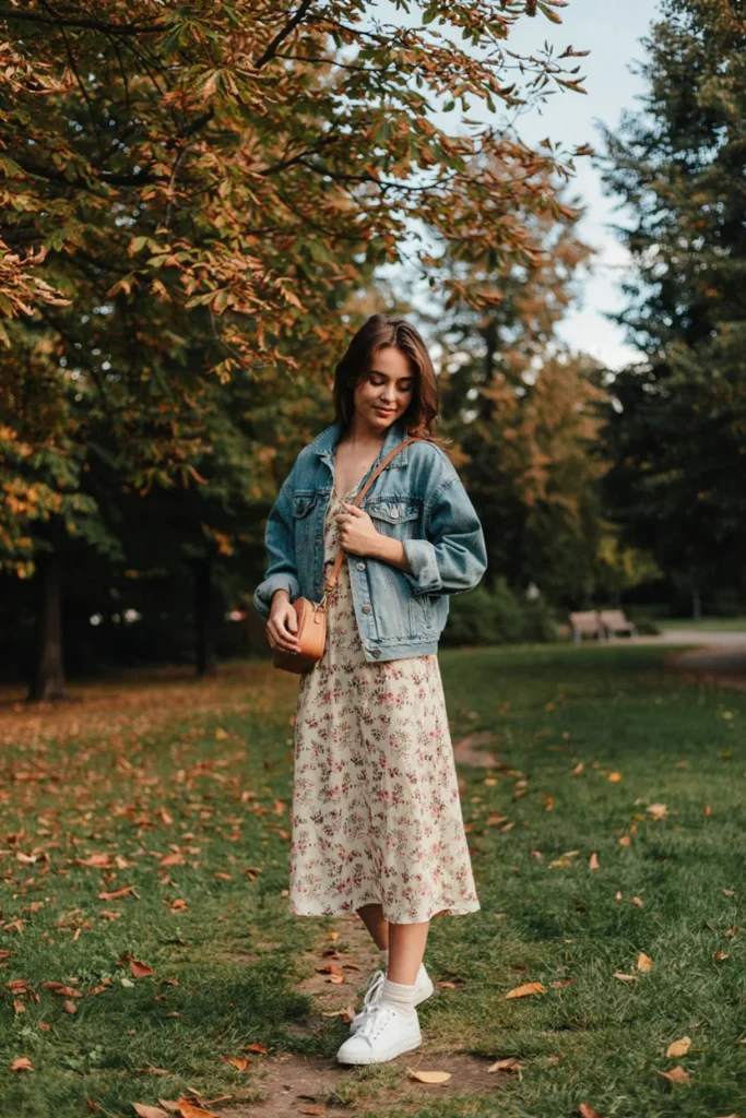 Denim Jacket and Midi Dress